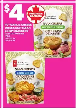 Independent City Market PC GARLIC CHEESE OR SEA SALT NAAN CRISP CRACKERS, 170 G offer