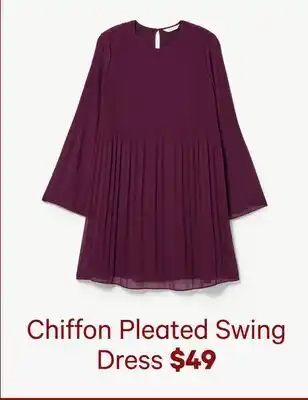 Joe Fresh Chiffon Pleated Swing Dress offer