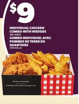 Independent City Market INDIVIDUAL CHICKEN COMBO WITH WEDGES, 361-530 G offer