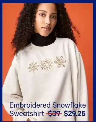 Joe Fresh Embroidered Snowflake Sweatshirt offer