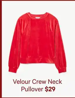 Joe Fresh Velour Crew Neck Pullover offer