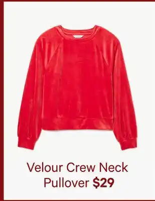 Joe Fresh Velour Crew Neck Pullover offer
