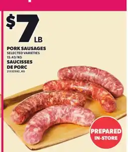 Independent City Market PORK SAUSAGES offer