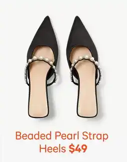 Joe Fresh Beaded Pearl Strap Heels offer