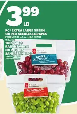 Independent City Market PC EXTRA LARGE GREEN OR RED SEEDLESS GRAPES offer