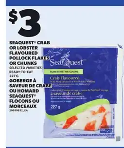 Independent City Market SEAQUEST CRAB OR LOBSTER FLAVOURED POLLOCK FLAKES OR CHUNKS, 227 G offer