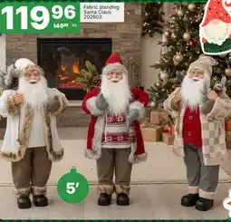 Rossy Fabric standing Santa Claus offer