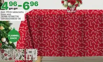 Rossy Asst. PEVA tablecloths offer