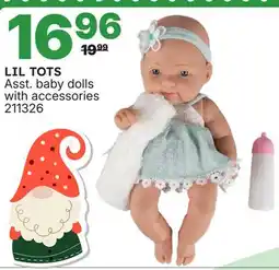 Rossy LIL TOTS Asst. baby dolls with accessories offer
