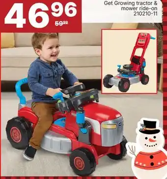 Rossy Get Growing tractor & mower ride - on offer