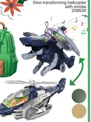 Rossy Dino transforming helicopter with smoke offer