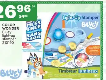 Rossy COLOR WONDER Bluey light-up stamper offer