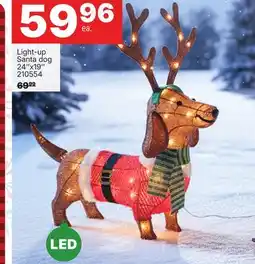 Rossy LED Light-up Santa dog 24'' x19'' offer