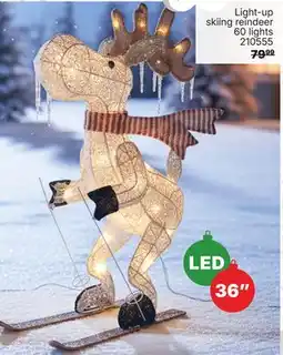 Rossy Light-up skiing reindeer 60 lights offer