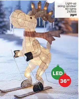 Rossy Light-up skiing reindeer 60 lights offer