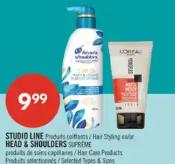 Pharmaprix STUDIO LINE Hair Styling ou/or HEAD & SHOULDERS SUPRÊME Hair Care Products offer