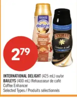 Pharmaprix INTERNATIONAL DELIGHT (425 mL) or BAILEYS (400 mL) Coffee Enhancer offer