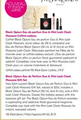 Pharmaprix Ysl Black Opium 3-Piece Fragrance Set offer