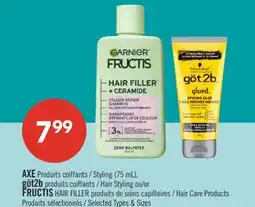 Pharmaprix AXE Styling (75 mL) got2b Hair Styling or FRUCTIS HAIR FILLER Hair Care Products offer