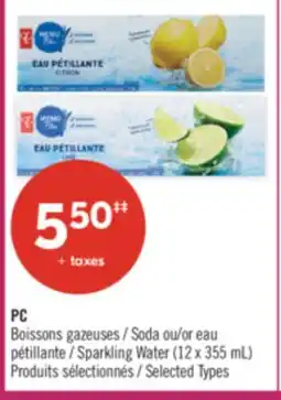 Pharmaprix PC Soda or Sparkling Water offer