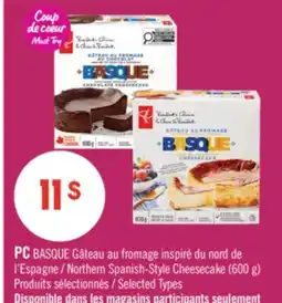 Pharmaprix PC BASQUE Northern Spanish-Style Cheesecake (600 g) offer