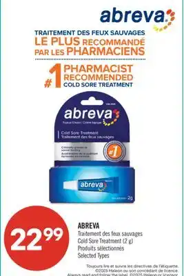 Pharmaprix ABREVA Cold Sore Treatment (2 g) offer
