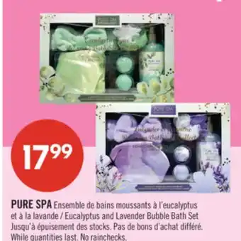 Pharmaprix PURE SPA Eucalyptus and Lavender Bubble Bath Set offer