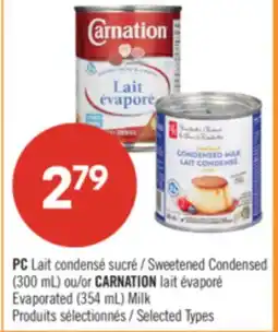 Pharmaprix PC Sweetened Condensed (300 mL) or CARNATION Evaporated (354 mL) Milk offer