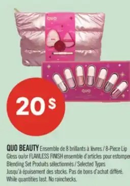 Pharmaprix QUO BEAUTY 8-Piece Lip or FLAWLESS FINISH ensemble offer