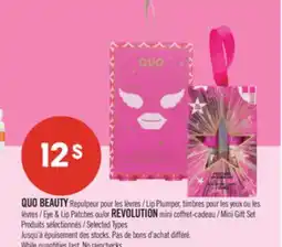 Pharmaprix QUO BEAUTY Lip Plumper, Eye & Lip Patches or REVOLUTION Mini Gift Set offer