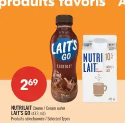 Pharmaprix NUTRILAIT Cream or LAIT'S GO (473 mL) offer