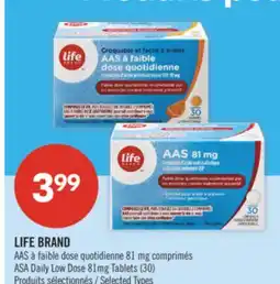 Pharmaprix LIFE BRAND ASA Daily Low Dose 81mg Tablets offer