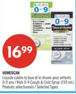 Pharmaprix HOMEOCAN Kids 0-9 Cough & Cold Syrup offer