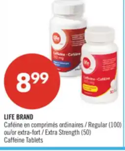 Pharmaprix LIFE BRAND Regular (100) or Extra Strength (50) Caffeine Tablets offer
