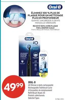 Pharmaprix ORAL-B iO2 Rechargeable Toothbrush or iO Refill Brush Heads (4) offer