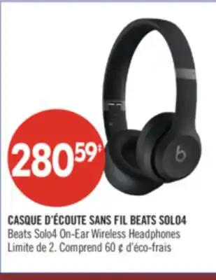 Pharmaprix Beats Solo4 On-Ear Wireless Headphones offer