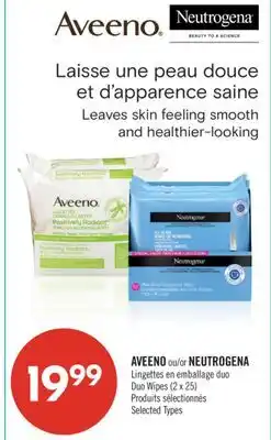 Pharmaprix AVEENO or NEUTROGENA Duo Wipes offer