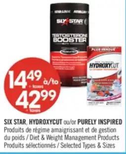 Pharmaprix SIX STAR, HYDROXYCUT or PURELY INSPIRED Diet & Weight Management Products offer