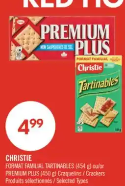 Pharmaprix CHRISTIE FORMAT FAMILIAL TARTINABLES (454 g) or PREMIUM PLUS (450 g) Crackers offer