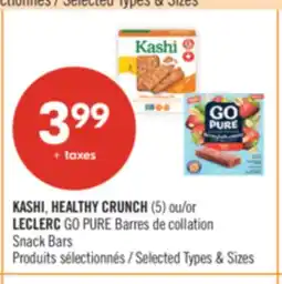 Pharmaprix KASHI, HEALTHY CRUNCH (5) or LECLERC CO PURE Snack Bars offer