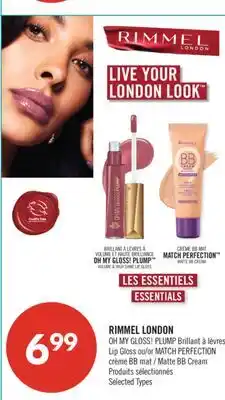 Pharmaprix RIMMEL LONDON OH MY GLOSS! PLUMP Lip Gloss or MATCH PERFECTION Matte BB Cream offer