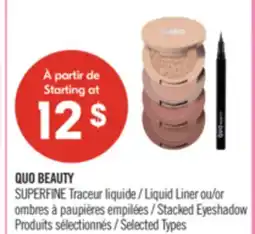 Pharmaprix QUO BEAUTY SUPERFINE Liquid Liner or Stacked Eyeshadow offer