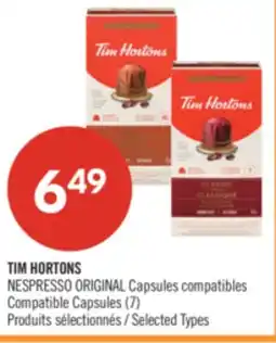 Pharmaprix TIM HORTONS NESPRESSO ORIGINAL Compatible Capsule offer
