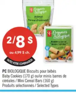 Pharmaprix PC BIOLOGIQUE Baby Cookies (170 g) or Mini Cereal Bars (160 g) offer