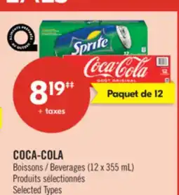 Pharmaprix COCA-COLA Beverages (12 x 355 mL) offer