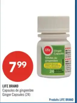 Pharmaprix LIFE BRAND Capsules de gingembre Ginger Capsules (24) offer