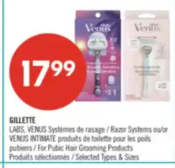 Pharmaprix GILLETTE LABS, VENUS Razor Systems or VENUS INTIMATE For Public Hair Grooming Products offer