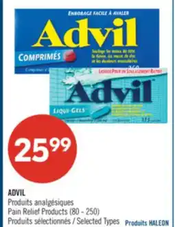 Pharmaprix ADVIL Pain Relief Products (80 - 250) offer