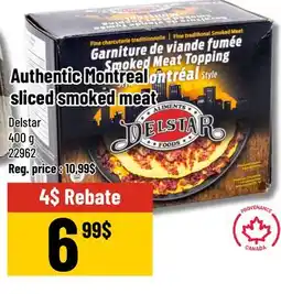 Mayrand Authentic Montreal sliced smoked meat offer