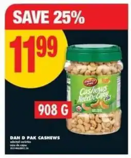 No Frills DAN-D-PAK CASHEWS offer